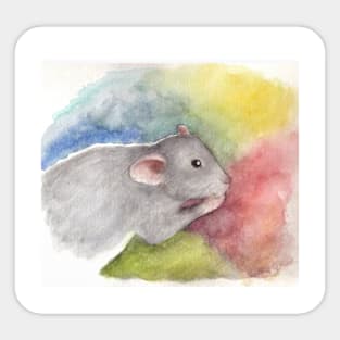 Thinking Rat Sticker